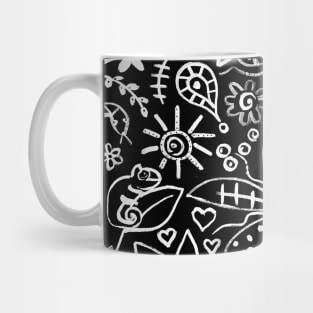 Animal Carnival by Night (black and white) Mug